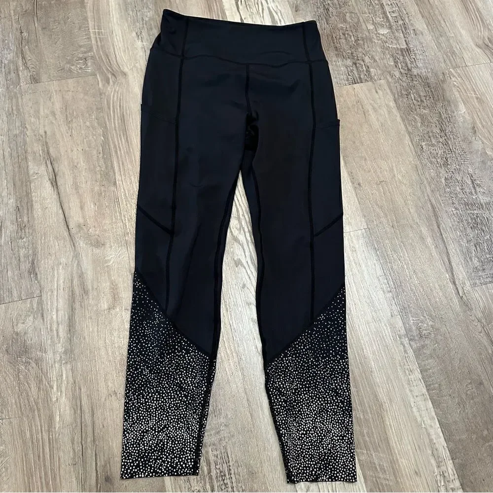 ZYIA High Rise Legging Womens Size 8-10 Side Pockets Yoga Run Gym Casual